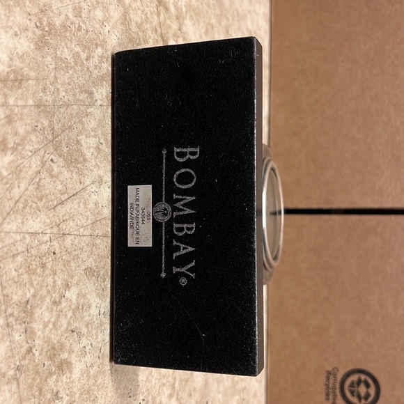 BOMBAY CO. Pewter EDMOND Clock Quartz Desk Granite Base - Picture 5 of 6